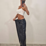 Pantalone in ecopelle STACY nero