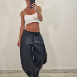 Pantalone in ecopelle STACY nero
