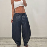 Pantalone in ecopelle STACY nero