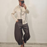 Pantalone in ecopelle STACY marrone