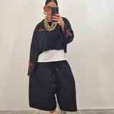 Felpa crop STELLA nera