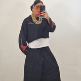 Felpa crop STELLA nera