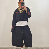 Felpa crop STELLA nera