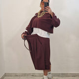 Felpa crop STELLA bordeaux