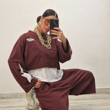Felpa crop STELLA bordeaux
