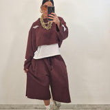 Felpa crop STELLA bordeaux