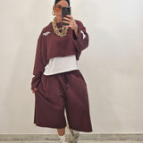 Felpa crop STELLA bordeaux
