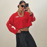 Felpa crop STELLA rossa
