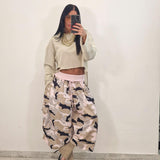 Felpa crop GINEVRA beige
