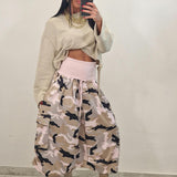 Felpa crop GINEVRA beige