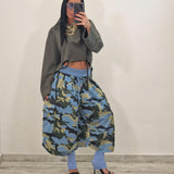 Bermudone AVA camouflage azzurro