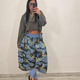 Bermudone AVA camouflage azzurro