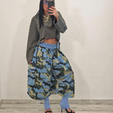 Bermudone AVA camouflage azzurro