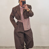 SAMIRA trousers plum
