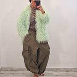 MARCY green track pants