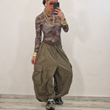 MARCY green track pants