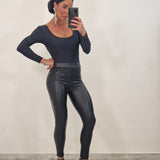 Leggings in eco pelle BEAUTY nero