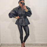 Giubbino in ecopelle MOOD nero
