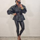 Giubbino in ecopelle MOOD nero
