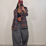 Blazer ZETA quadri bordeaux