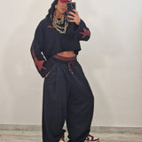 SAMIRA trousers plum
