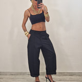 SAMIRA trousers plum