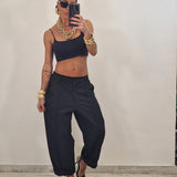 SAMIRA trousers plum