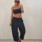 SAMIRA trousers plum