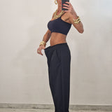 SAMIRA trousers plum