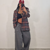 SAMIRA trousers plum