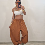 SAMIRA trousers plum