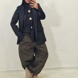 Blazer TEXAS  nero in ecocamoscio