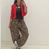 Blazer Crop rosso