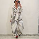 Coordinato ALICE avorio e blu