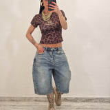 Maglia crop GIOIA leopardata
