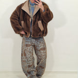 LOREN beige double-face jacket