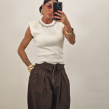 DIAMANTE ivory PREZ top
