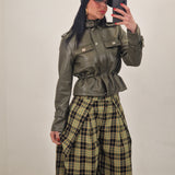DAISY brown eco fur sleeveless jacket