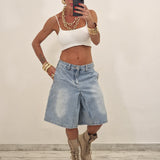 Bermuda in denim TONYA blu chiaro