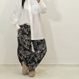 Pantalone Safari leopardato nero