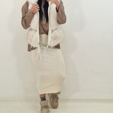 MIREA ivory long skirt