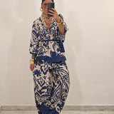 Coordinato BROOK avorio e blu