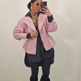 Giubbino in ecopelle KELLY rosa