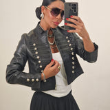 Giubbino in ecopelle RAISSA nero