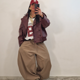 Giubbino in ecopelle SUNSET bordeaux