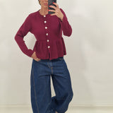 ADELE burgundy cardigan