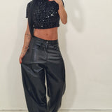 Maglia crop LUCILLA nera