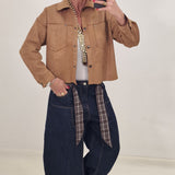 Camicia in eco camoscio FRIDA
