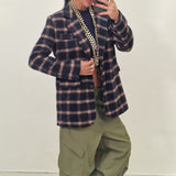 Blazer OLIVIA a quadri blu&borgogna
