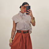 Camicia MIAMI righe marrone